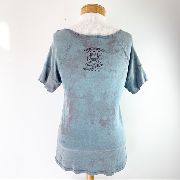 4/$24 Harley-Davidson Tie Dye Wide Neck Graphic Tee - Picture 7 of 11